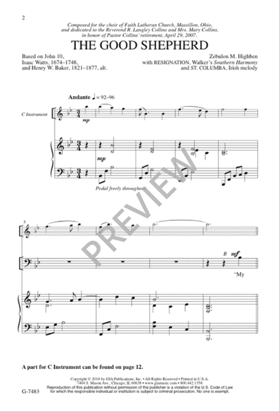 The Good Shepherd The Good Shepherd 3-Part scores gallery preview page 2