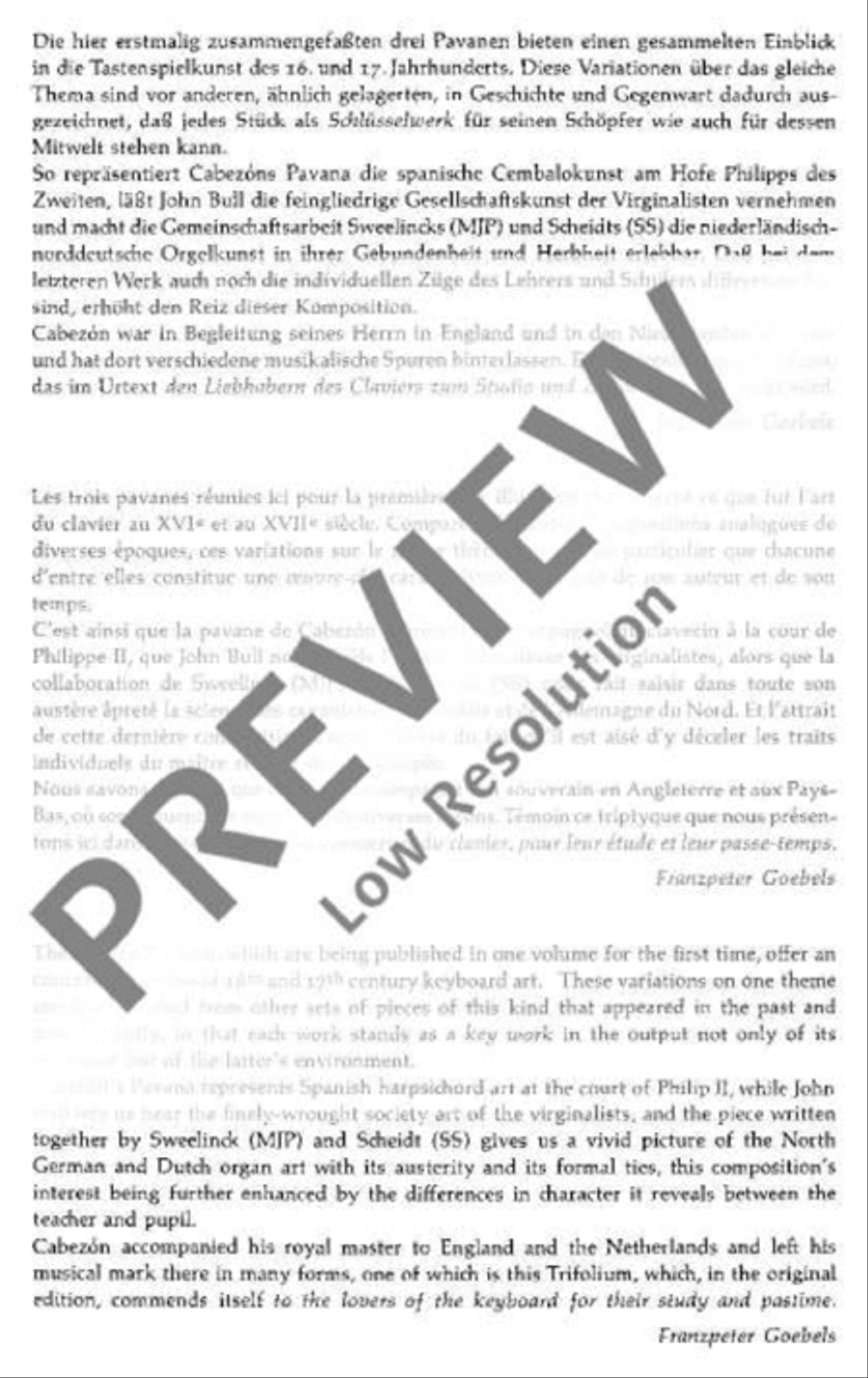 3 Pavans from the same theme Piano Solo scores gallery preview page 17