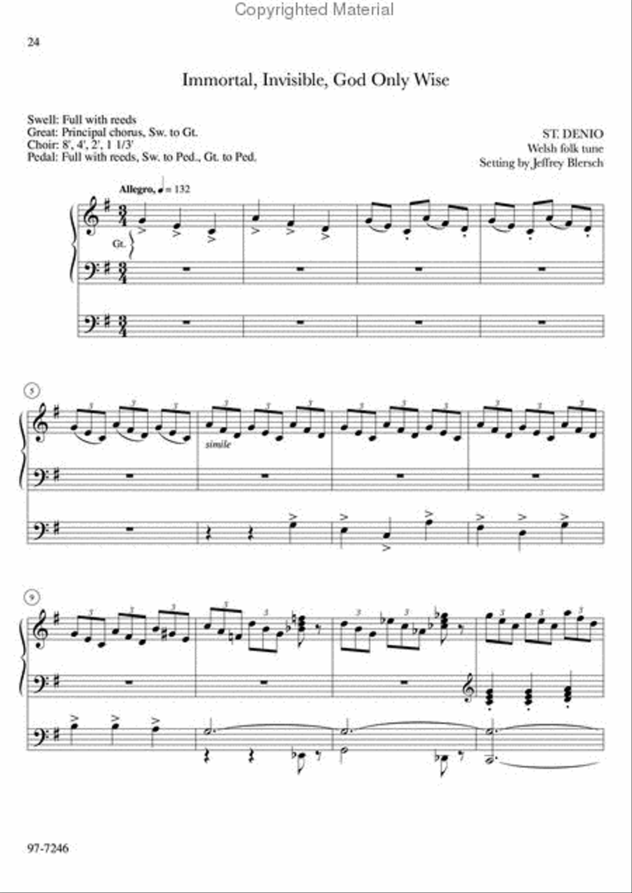 A Thousand Voices: 7 Hymn Tune Preludes, Volume 3 Voice scores gallery preview page 7