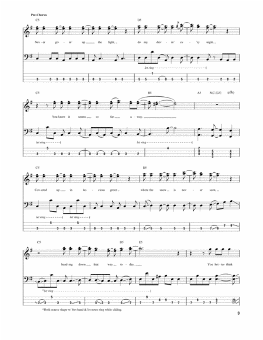 High Speed On Ice Guitar Tablature scores gallery preview page 3