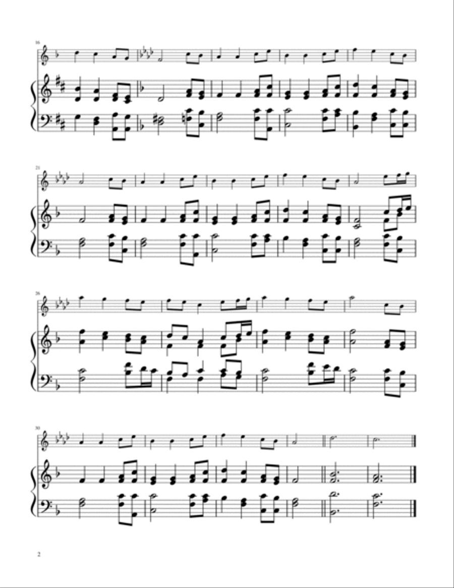 Come, Thou Fount Of Every Blessing - Clarinet in A Solo w/ Piano A Clarinet scores gallery preview page 2