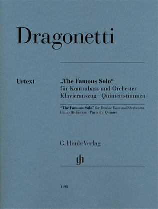 Book cover for “The Famous Solo” for Double Bass and Orchestra
