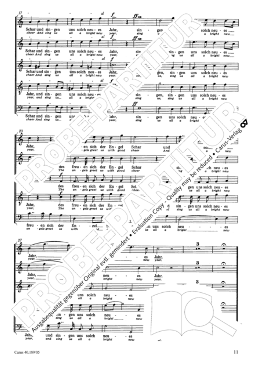 From heav'n on high (Vom Himmel hoch) SSATB scores gallery preview page 12