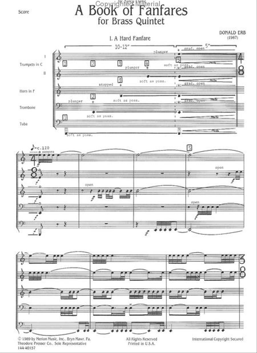 A Book of Fanfares Chamber Music scores gallery preview page 2