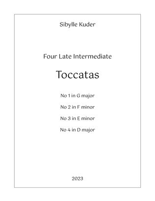 Book cover for Four Toccatas for Late Intermediate Solo Piano