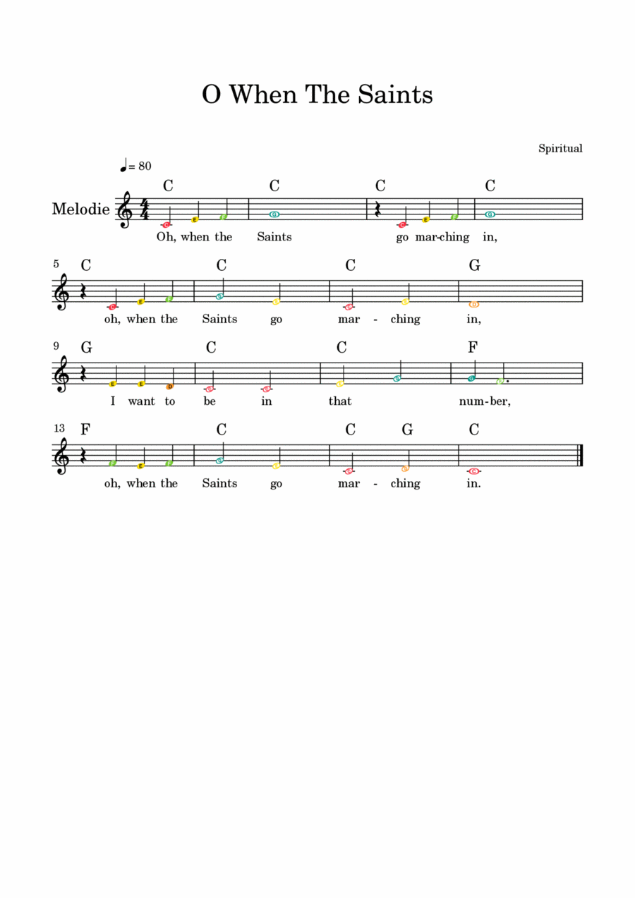 When the Saints Percussion scores gallery preview page 1