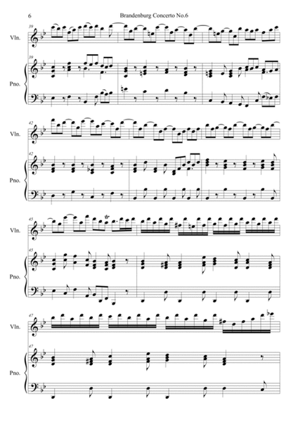 Brandenburg Concerto No. 6 in B flat major, BWV 1051 Mov.3 Allegro image number null