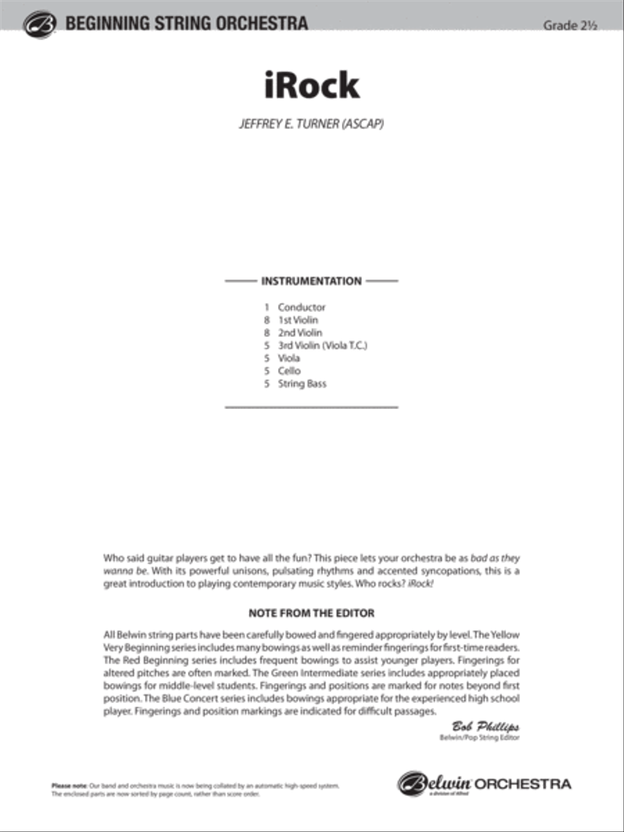 iRock: Score String Orchestra scores gallery preview page 1