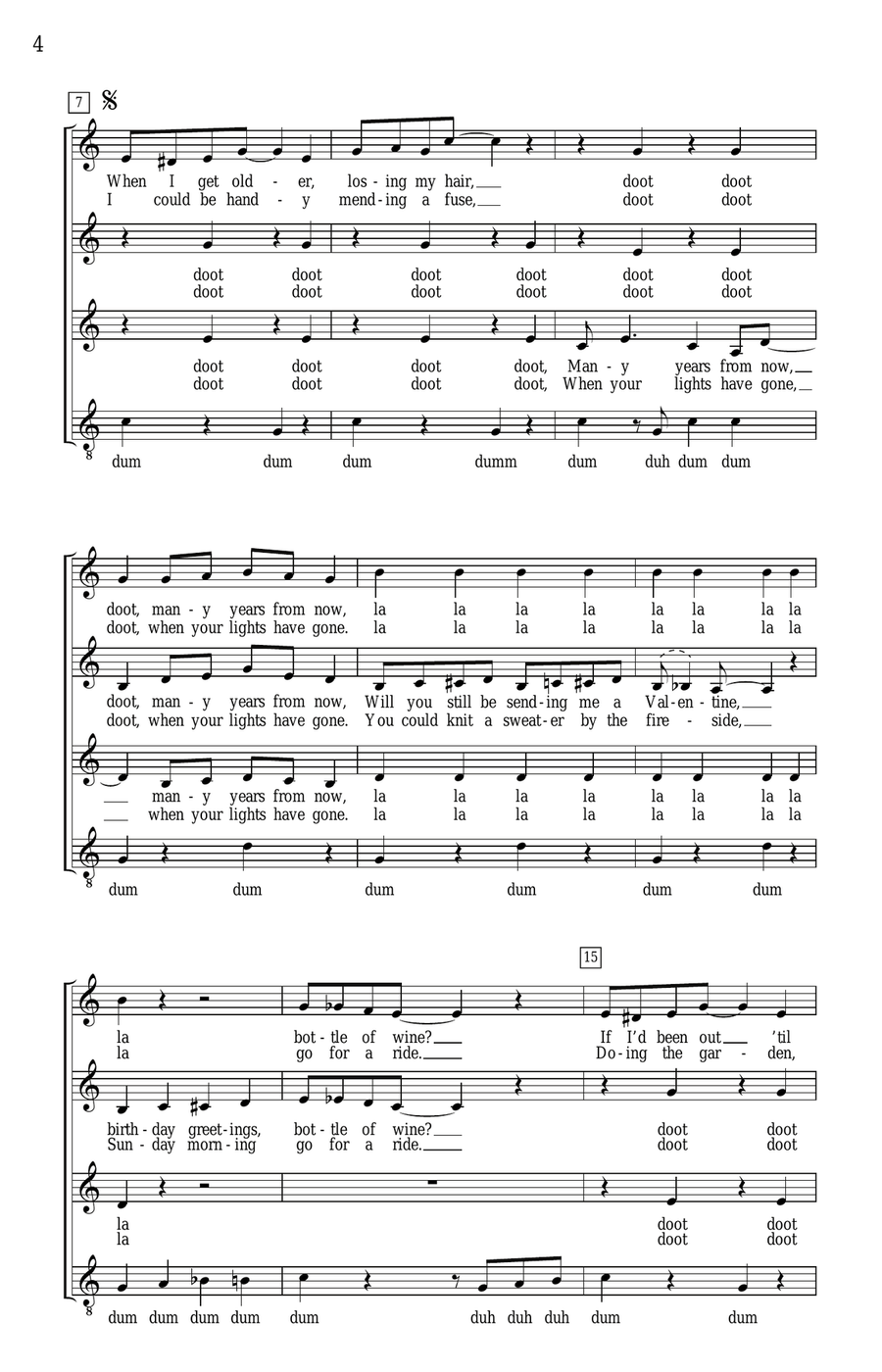When I'm Sixty-Four SSA scores gallery preview page 2