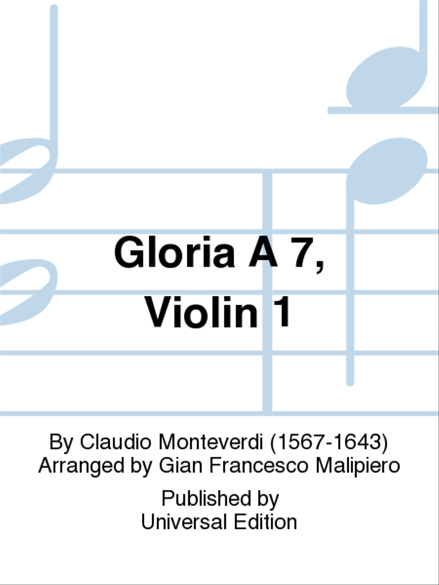Gloria A 7, Violin 1 Gloria A 7, Violin 1 Violin scores gallery preview page 1