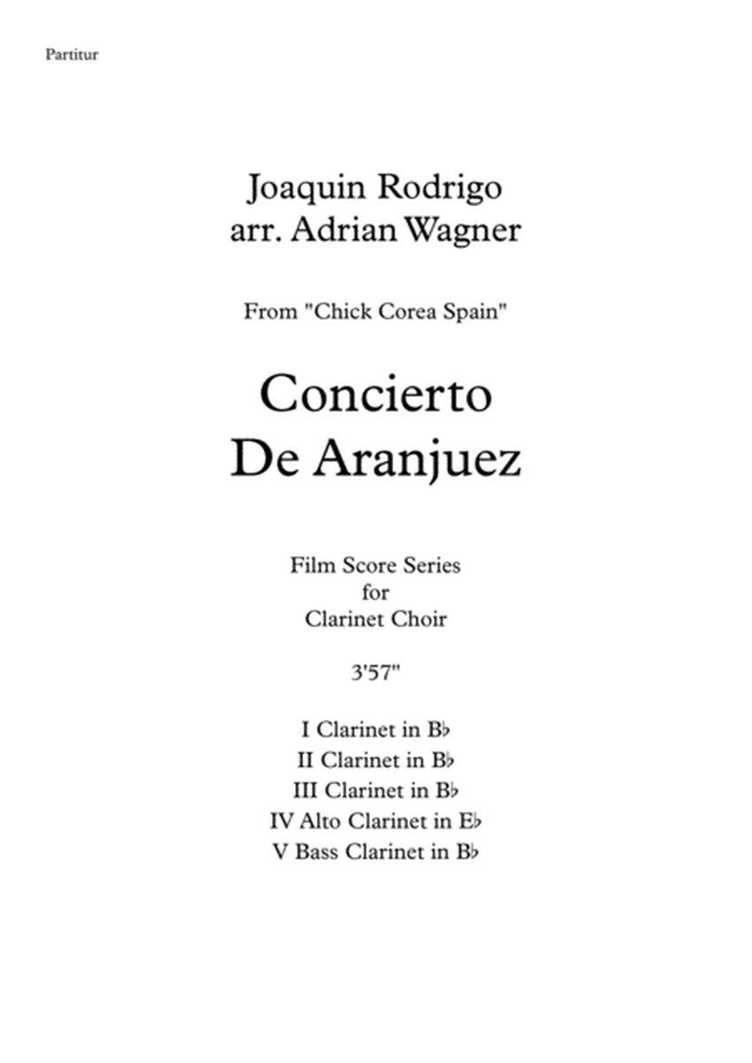 "Concierto De Aranjuez" Clarinet Choir arr. Adrian Wagner image number null