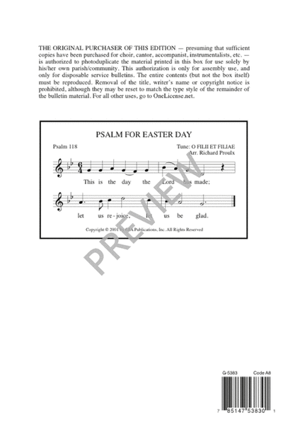 Psalm for Easter Day image number null