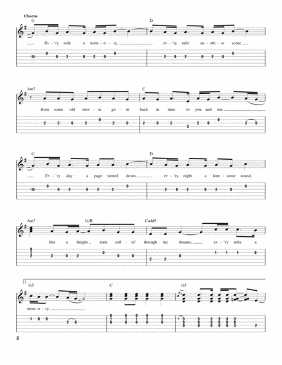 Every Mile A Memory Acoustic Guitar scores gallery preview page 2