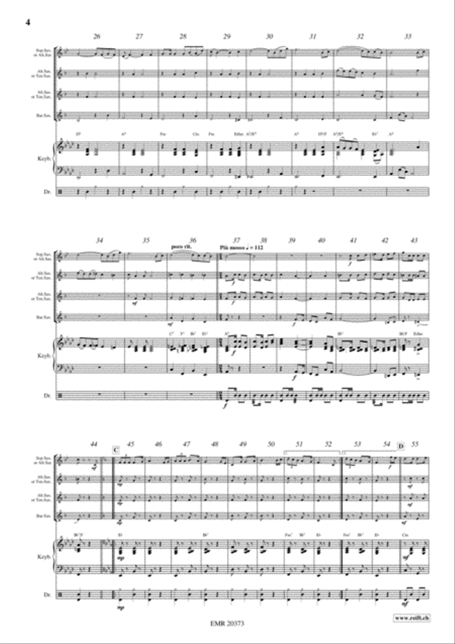 Nautical Airs Saxophone Quartet scores gallery preview page 4