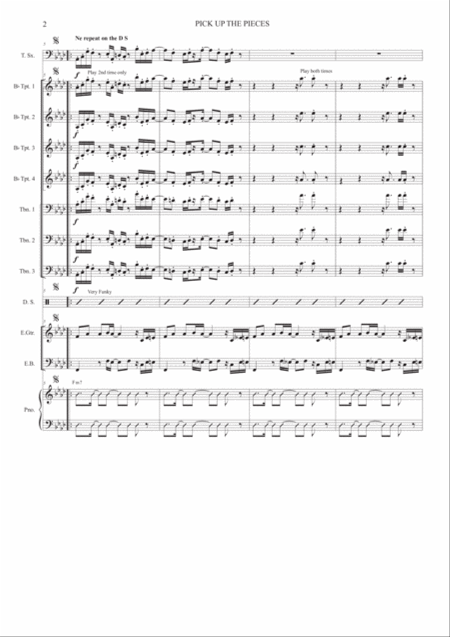 Pick Up The Pieces Large Ensemble scores gallery preview page 2