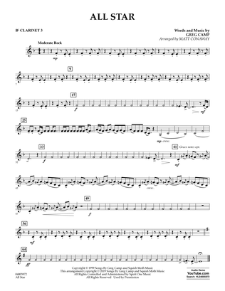 All Star (arr. Matt Conaway) - Bb Clarinet 3
