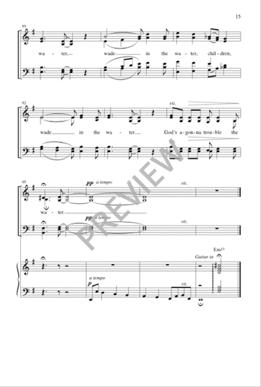 Wade in the Water 4-Part scores gallery preview page 16