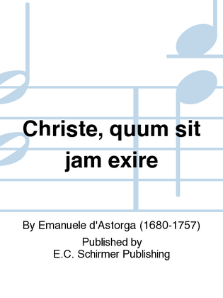 Christe, quum sit jam exire (Christ, Now at Thy Passion)