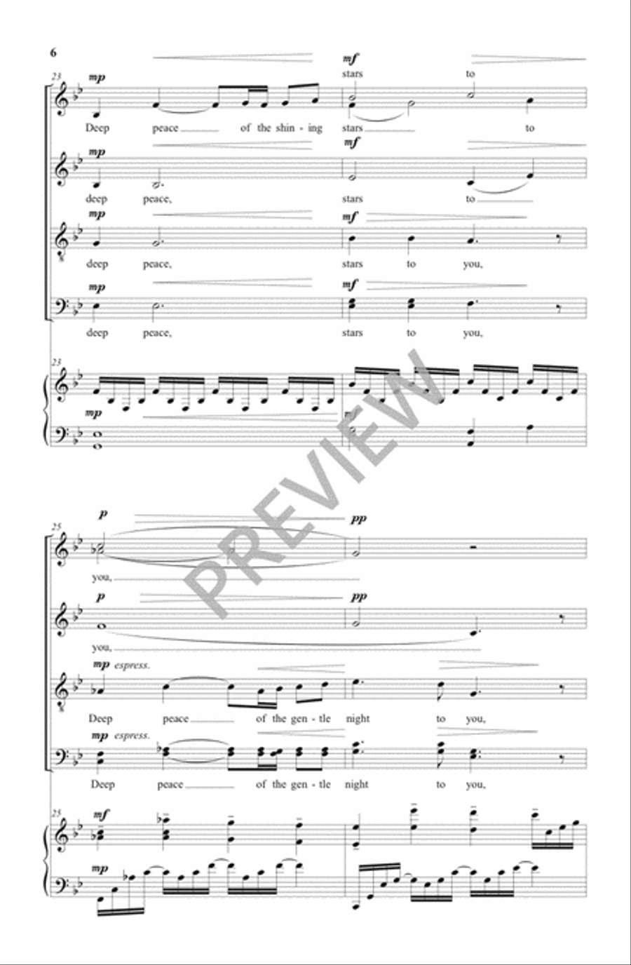 Deep Peace Deep Peace 4-Part scores gallery preview page 7