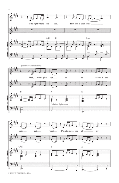 I Won't Give Up by Jason Mraz Choir - Digital Sheet Music