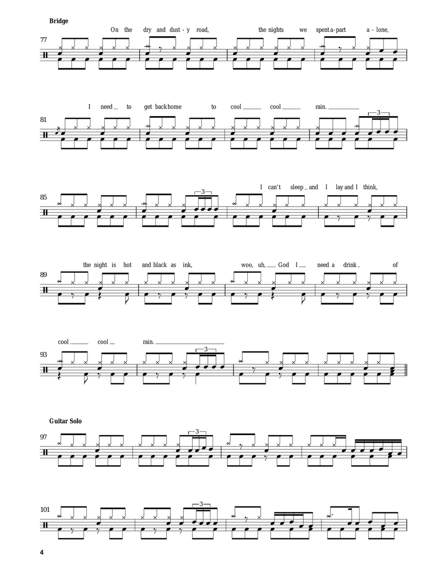 Love, Reign O'er Me Love, Reign O'er Me Drum Set scores gallery preview page 4