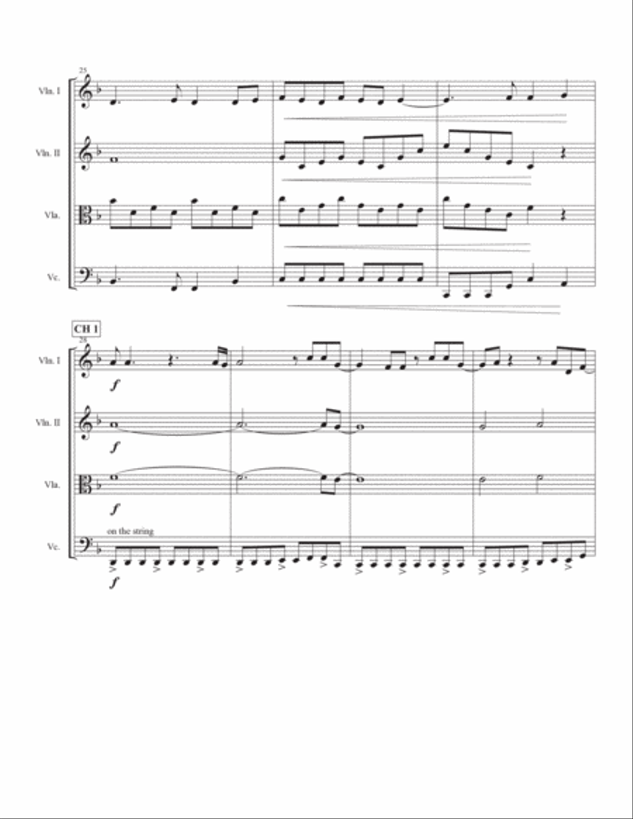 Set Fire To The Rain String Quartet scores gallery preview page 4