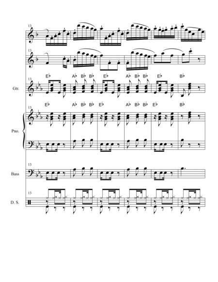 THE BACH JAZZ SONATA FROM THE 3RD MOVEMENT OF THE FLUTE/VIOLIN SONATA II IN Eb* FOR Bb INSTRUMENTS A image number null