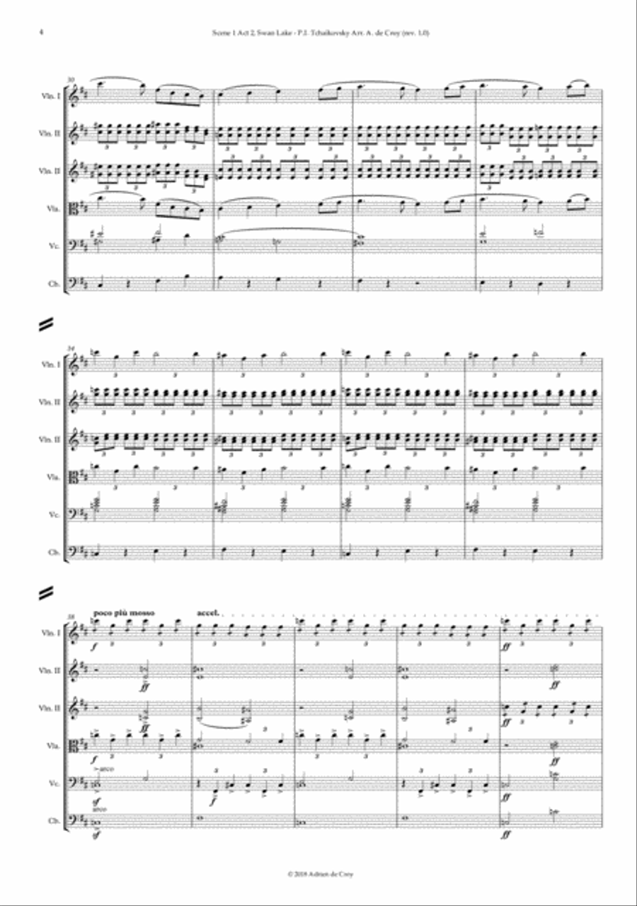 Scene from Swan Lake Suite Op. 20a String Orchestra scores gallery preview page 4