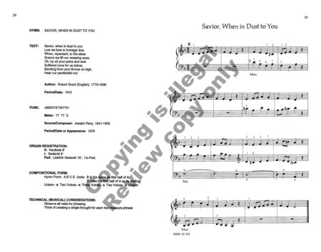 Easy Hymn Settings- Lent