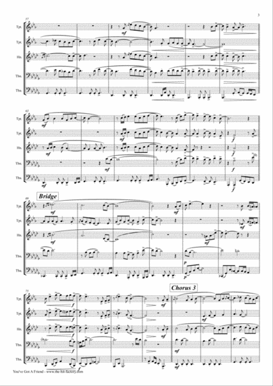 You've Got A Friend Euphonium scores gallery preview page 3