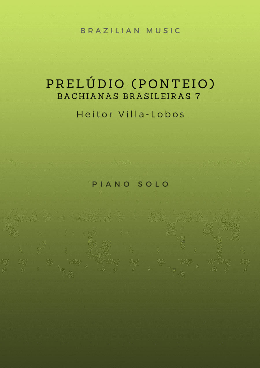 Bachianas Brasileiras No 7 Piano Solo scores gallery preview page 1