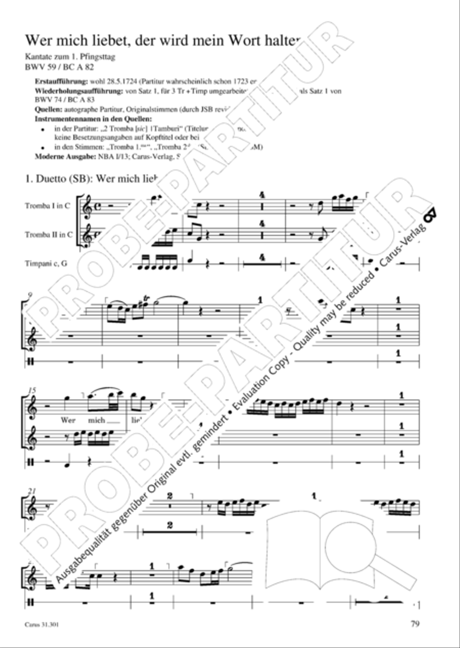 Bach for Brass 1: Cantatas I Voice scores gallery preview page 88