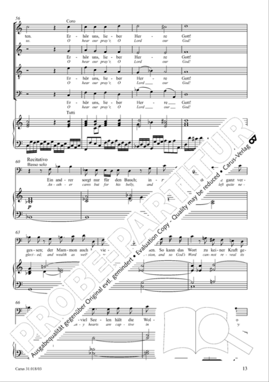Just as the rain and snow fall from heaven (Gleichwie der Regen und Schnee vom Himmel fallt) STB scores gallery preview page 14