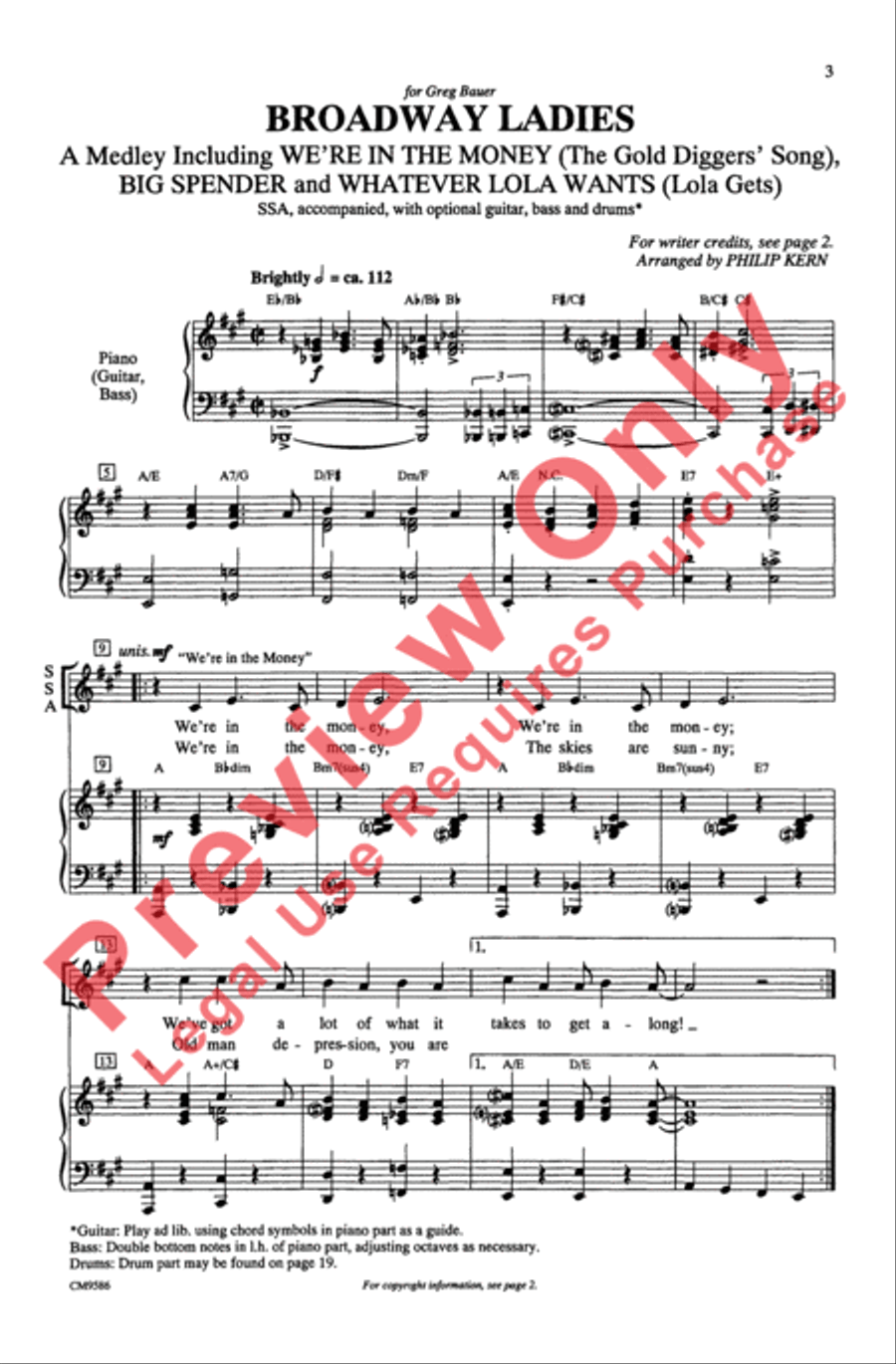 Broadway Ladies SSA scores gallery preview page 3