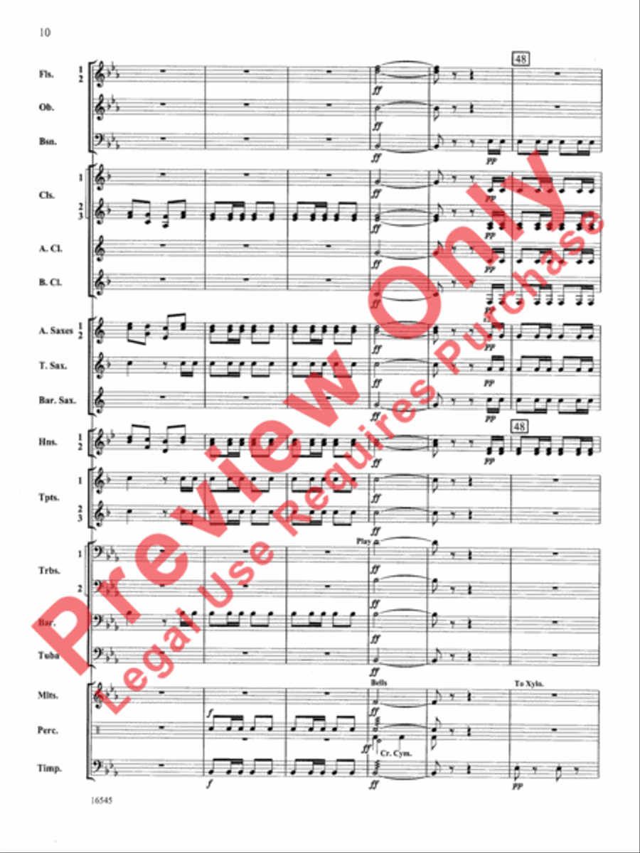 William Tell Overture Concert Band scores gallery preview page 11