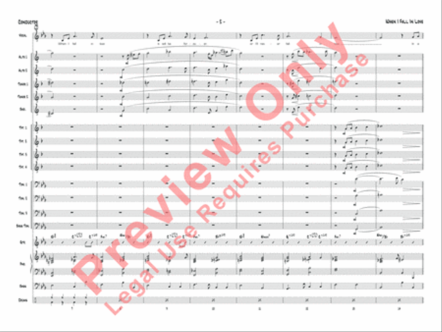 When I Fall in Love When I Fall in Love Jazz Ensemble scores gallery preview page 14