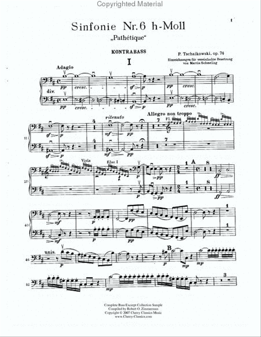 Complete Collection of Bass Excerpts Set of Parts scores gallery preview page 8