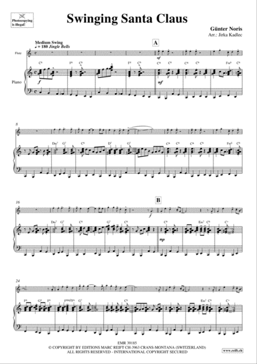 Swinging Santa Claus Swinging Santa Claus Flute Solo scores gallery preview page 4