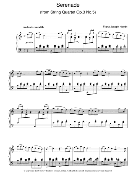 Serenade For Strings, Op. 3, No. 5