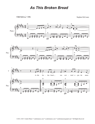 As This Broken Bread (Duet for Tenor and Bass solo)