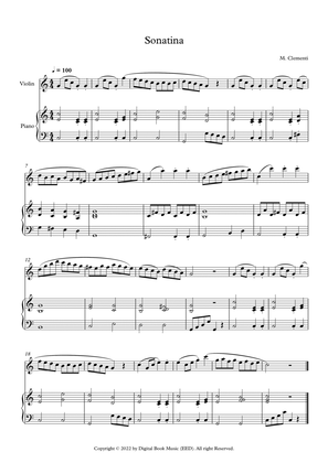 Sonatina (In C Major) - Muzio Clementi (Violin + Piano)