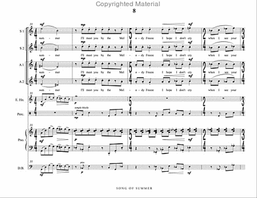 Song of Summer Song of Summer SSAA scores gallery preview page 9