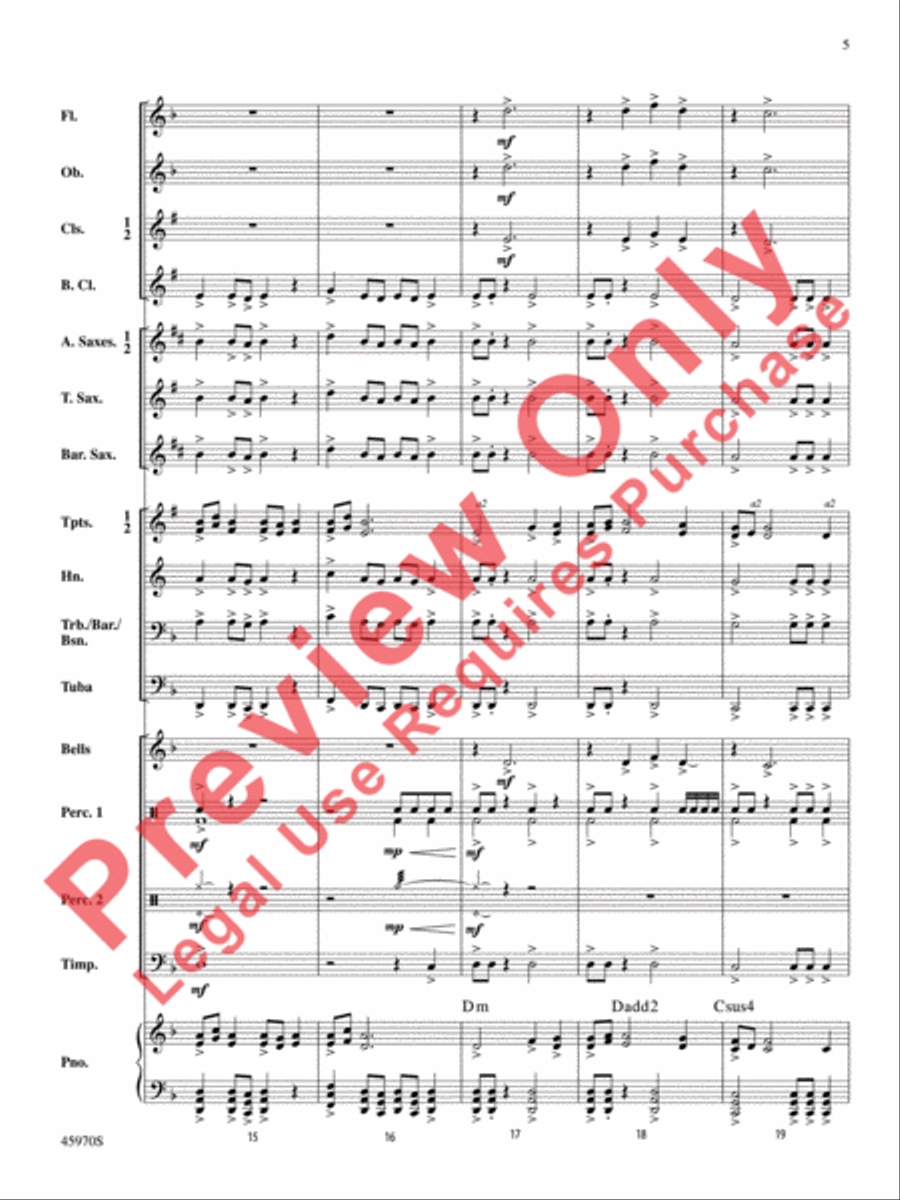 Shadow Warriors Concert Band scores gallery preview page 6