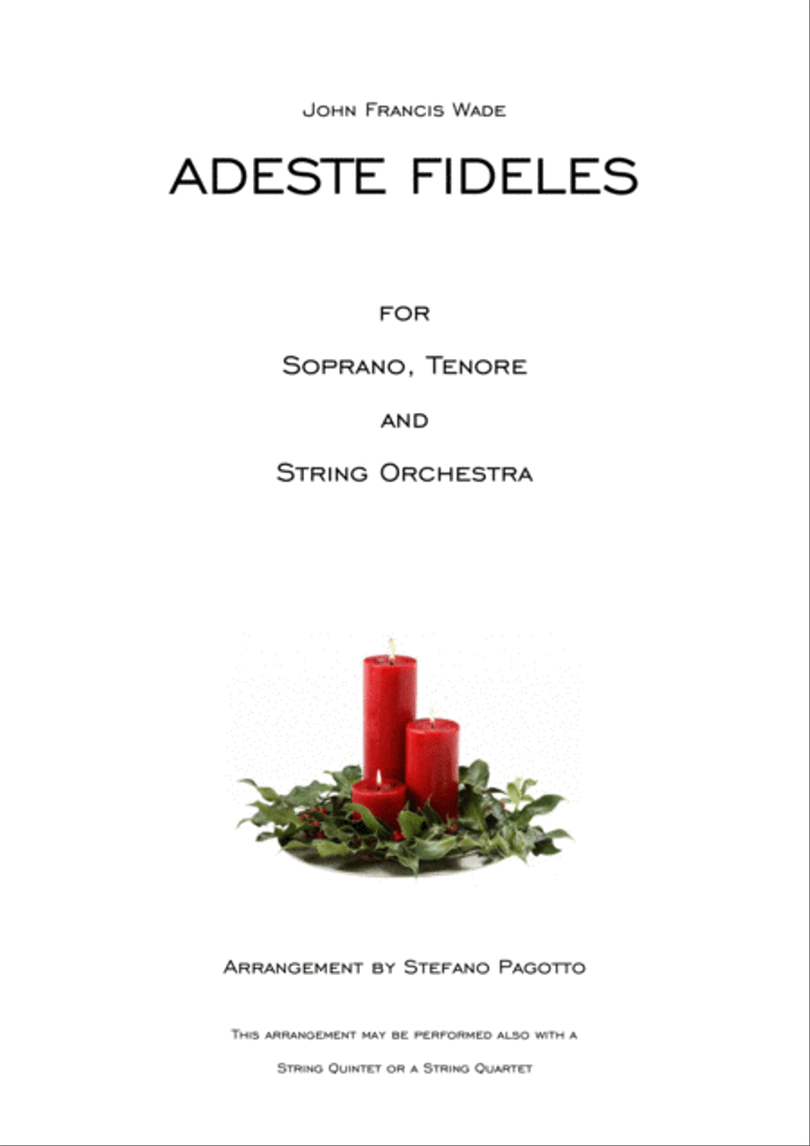 Adeste Fideles for soprano, tenore and string orchestra String Orchestra scores gallery preview page 1