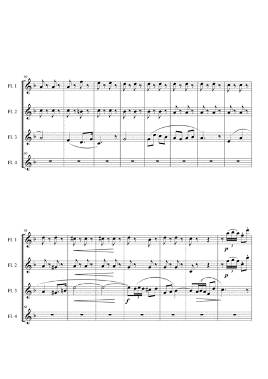 CARMEN Prelude (C-Flute Choir) Flute Choir scores gallery preview page 6