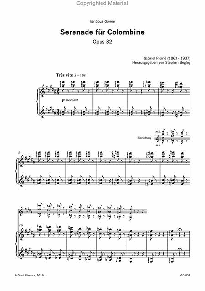 Serenade fur Colombine, Opus 32