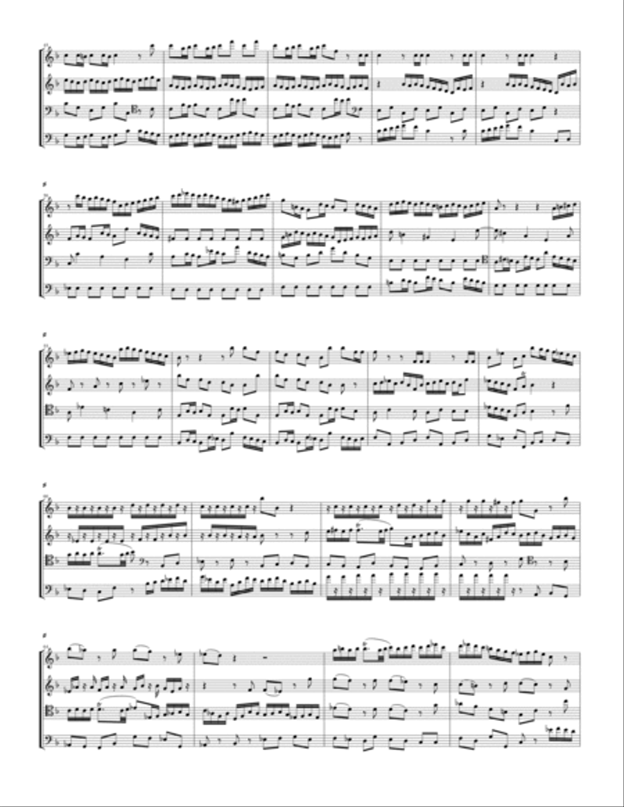 Brandenburg No. 2, Mvt 1 Brass Quartet scores gallery preview page 4