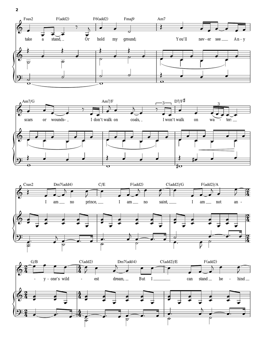 Someone To Fall Back On (from Wearing Someone Else's Clothes) Piano, Vocal scores gallery preview page 2
