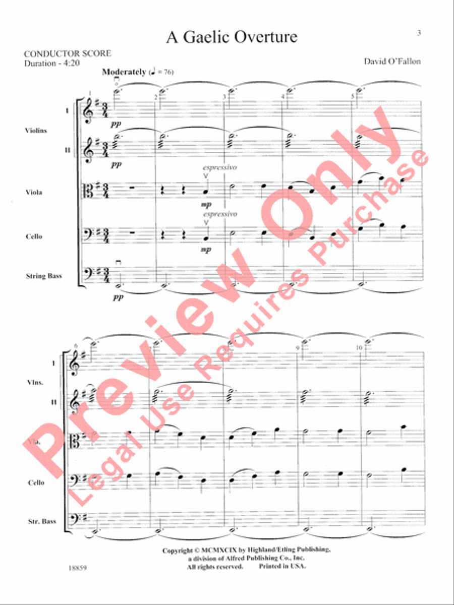 A Gaelic Overture A Gaelic Overture String Orchestra scores gallery preview page 4