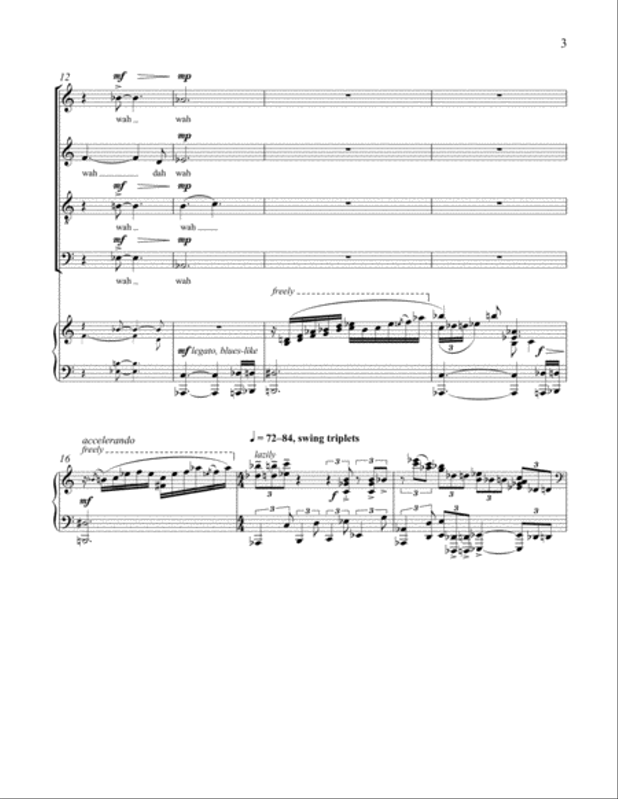 Clair de Lune in Blue Clair de Lune in Blue 4-Part scores gallery preview page 3